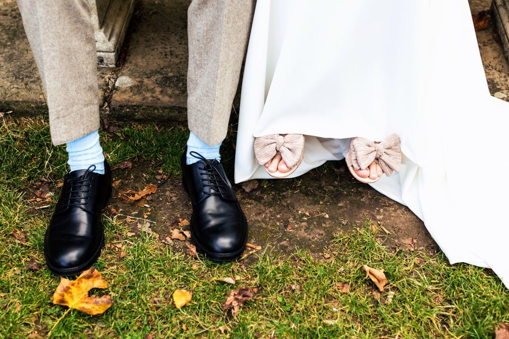groom and bride shoes